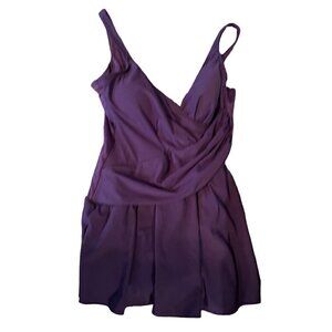 Miraclesuit Purple One-Piece Swimsuit With Skirt Overlay SEE PHOTOS FOR SIZING I